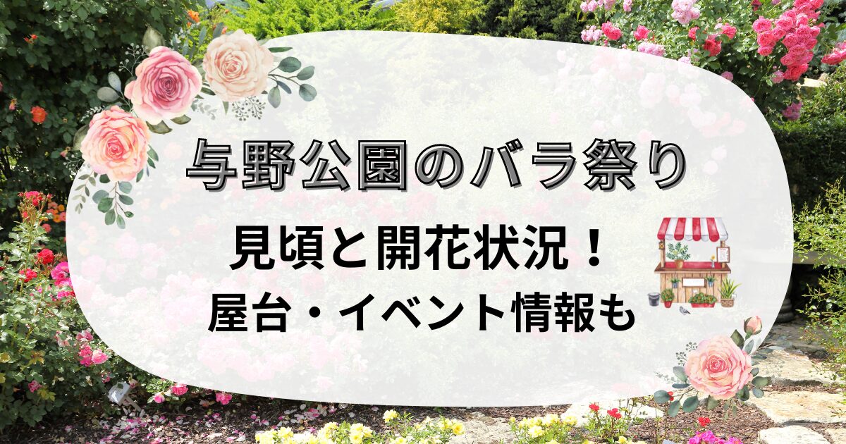 与野公園のバラ祭りとバラの見頃、開花状況