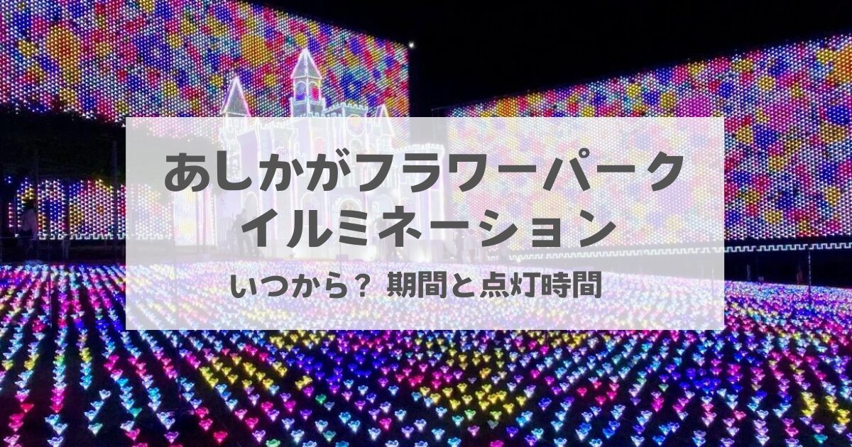 あしかがフラワーパークイルミネーションいつから？期間と点灯時間