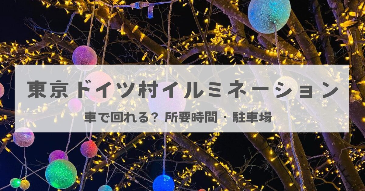 東京ドイツ村イルミネーション車で回れる？所要時間や駐車場も