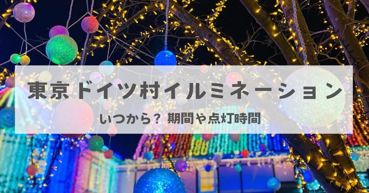 東京ドイツ村イルミネーションいつからいつまで？期間や点灯時間を調査！